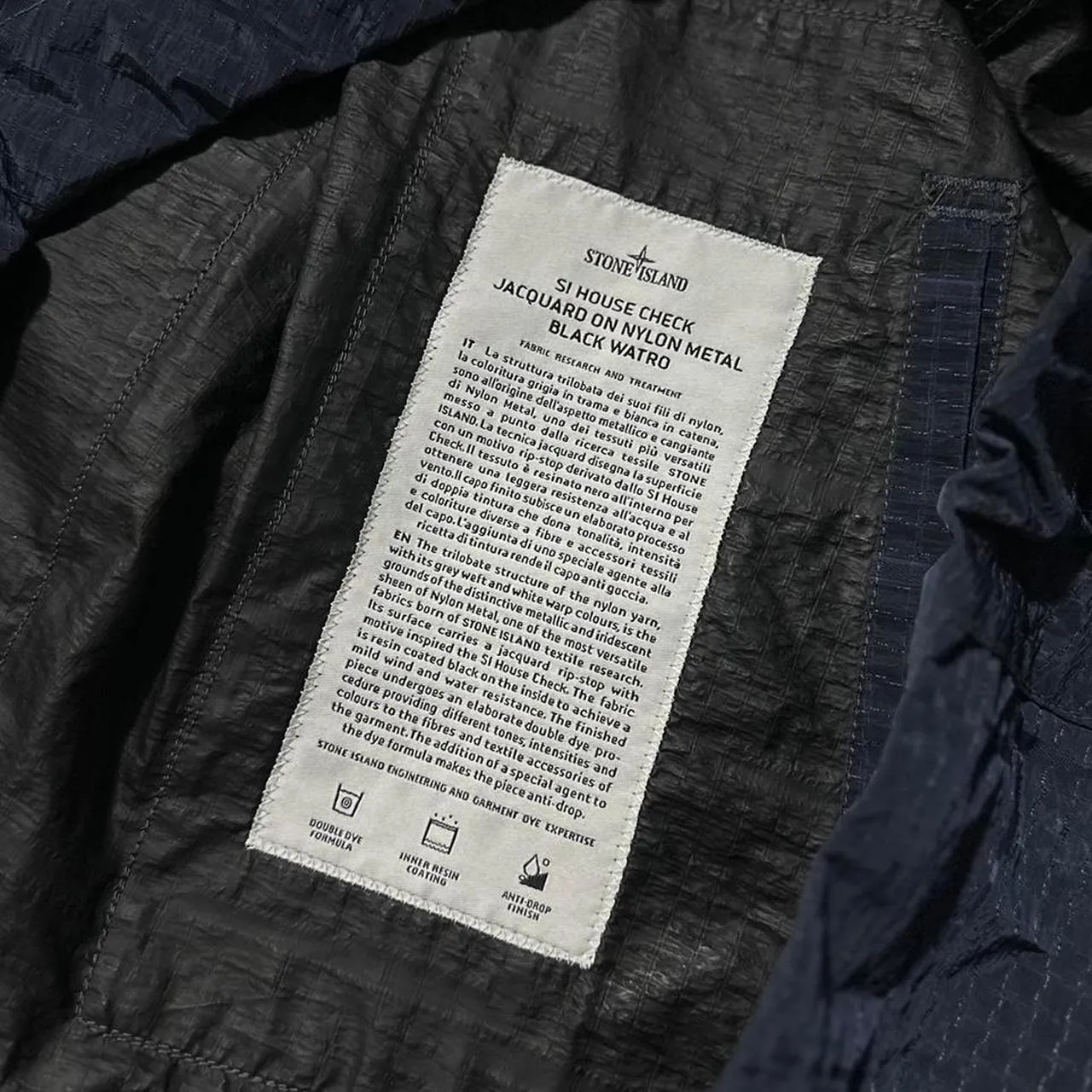Stone Island House Check Nylon Smock Jacket