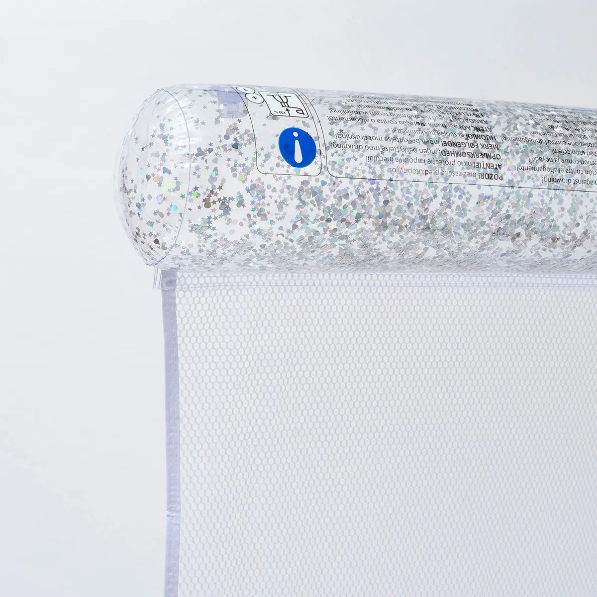 SUNNYLiFE Transparent Inflatable Bolster Hammock Float Glitter