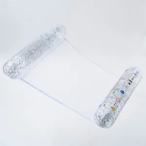 SUNNYLiFE Transparent Inflatable Bolster Hammock Float Glitter