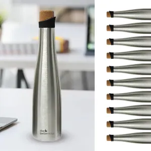 The Better Home 750ml Insulated Stainless Steel Water Bottle With Cork Cap | 8 hours Hot / 12 hours Cold | Hot And Cold Water For Office School Gym | Airtight | Leak Proof | BPA Free | pack of 20