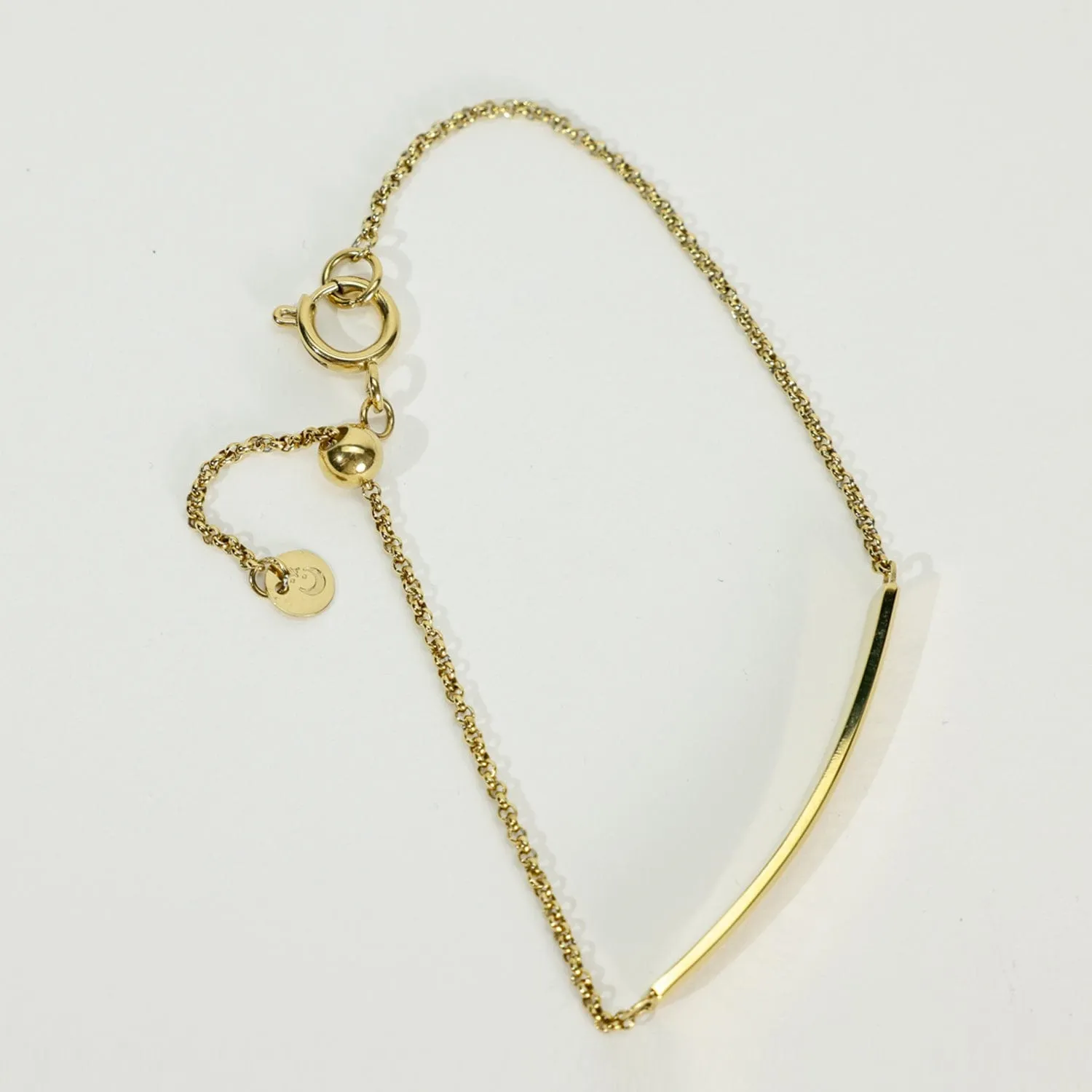The “Saving Space” Bar Bracelet by Chloe Caroline in Gold
