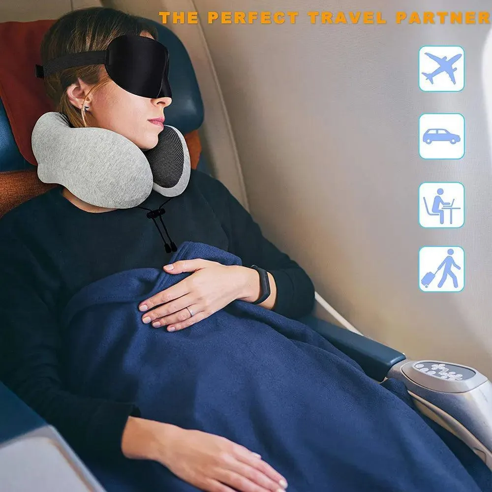 Ultimate Neck Support Travel Pillow with Orthopedic Memory Foam for Comfort and Relief
