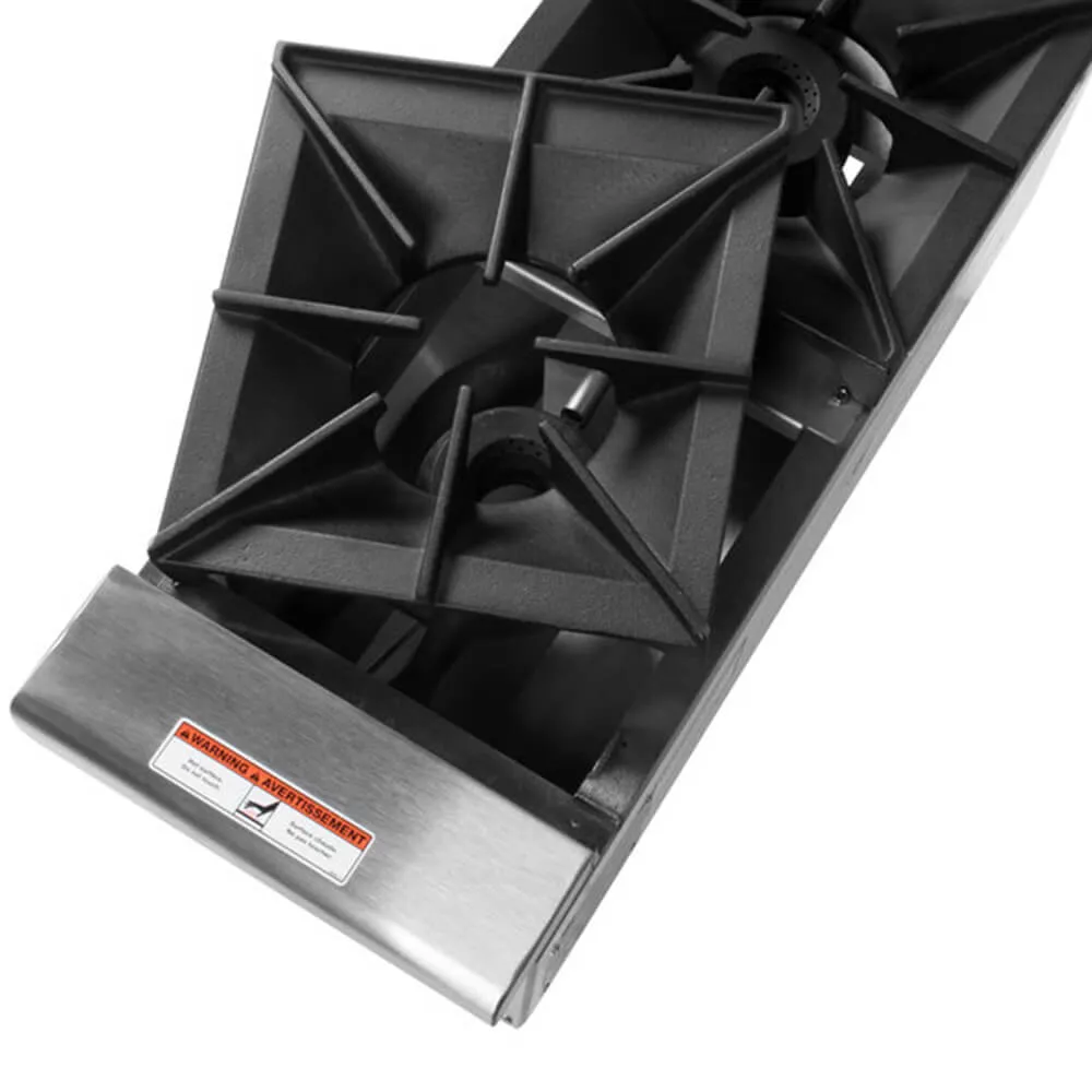 Vulcan VCRH12-1 Natural Gas 12" 2 Burner Countertop Range / Hot Plate - 50,000 BTU