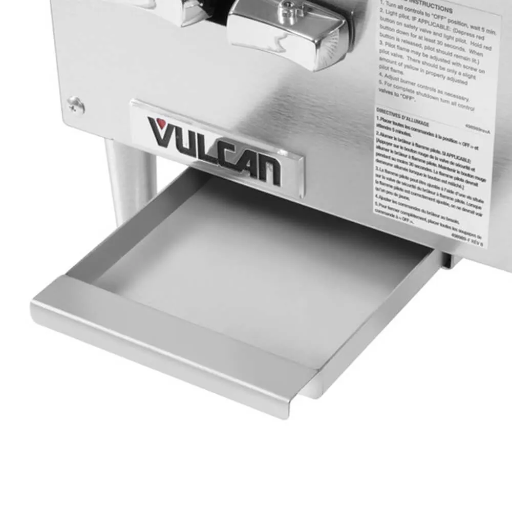 Vulcan VCRH12-1 Natural Gas 12" 2 Burner Countertop Range / Hot Plate - 50,000 BTU