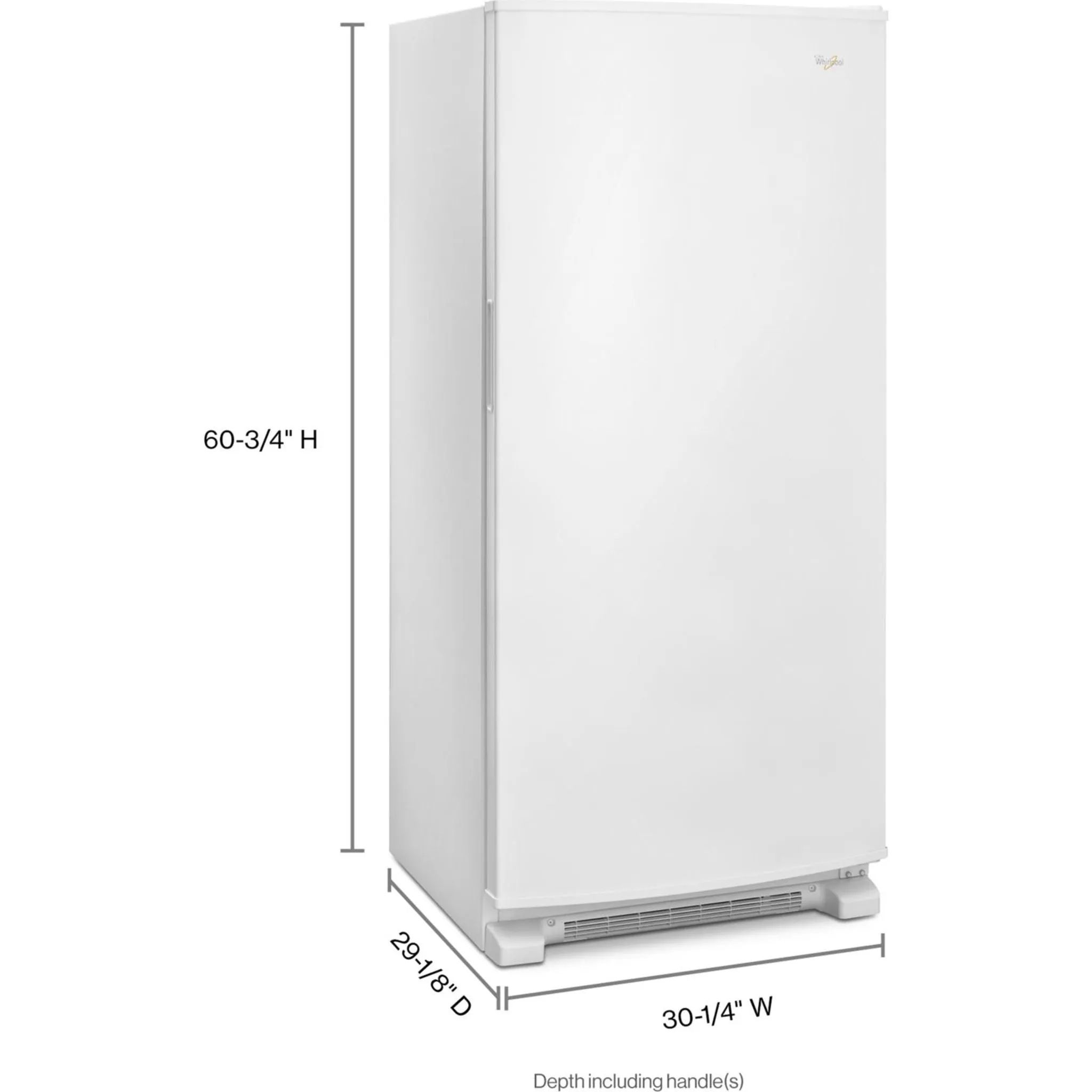 Whirlpool  18 cu.. ft. Upright Freezer with Adjustable Wire Shelves (WZF34X18DW)